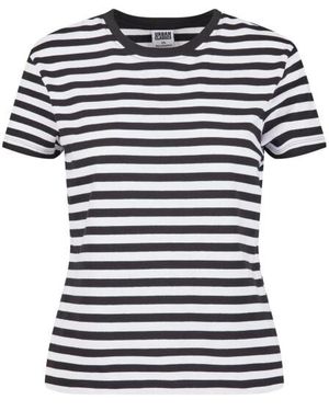 Urban Classics Gestreept Normaal T-Shirt - Zwart