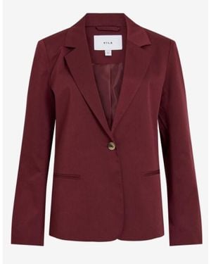 Vila Vibella L/S Blazer Noos - Rood
