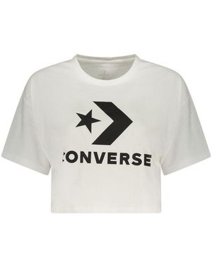 Converse Witte Katoenen T-Shirt