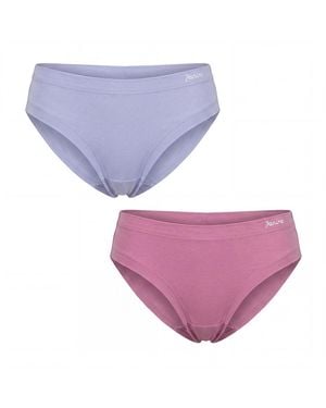 Janira Pakket Van 2 Brislip Essential Katoenen Damesonderbroeken 1032634 - Paars