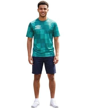 Umbro Checkerboard Logo T-Shirt - Groen