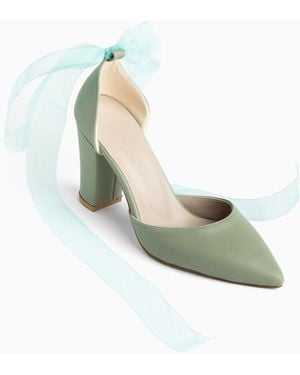 Forever & Always Shoes Gisele Hoge Blokhakken - Groen
