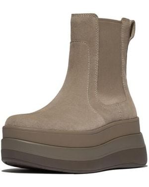 Fitflop F-Mode Stack Suede Chelsea Boots - Bruin