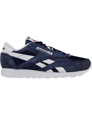 Reebok Sportschoenen Met Panelen Van Nylon En Suède (Marine) - Blauw