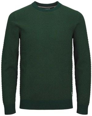 Jack & Jones Jack And Jones -Sweatshirt Met Structuur, Normale Pasvorm (Berggroen)