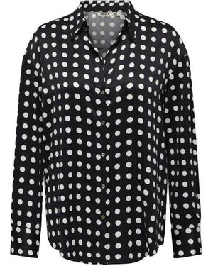 ONLY Onllydia Ls Satin Shirt Dessin - Zwart