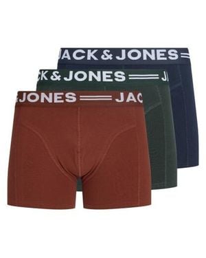 Jack & Jones Boxershorts Trunks Sense 3-Pack Rood/Groen/Blauw