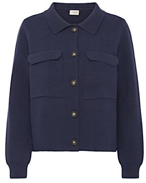 Fransa Vest 20615499-193923 - Blauw