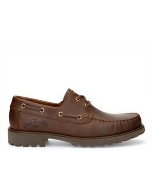 Panama Jack Waterproof Bark Leather Lace-Up Ankle Boots - Brown