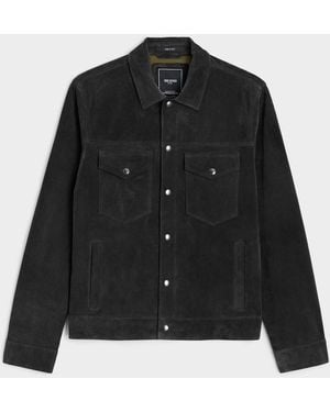 Todd Synder X Champion Italian Suede Snap Dylan Jacket - Black