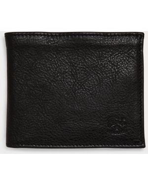Il Bisonte Leather Bi-fold Wallet - Black