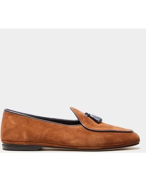 Rubinacci Todd Snyder X Deer Leather Marphy Loafer in Brown  display picture 1
