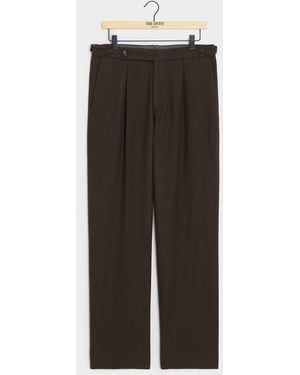 Todd Synder X Champion Italian Flannel Side Tab Trouser - Brown