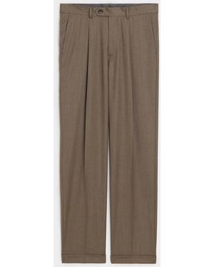 Todd Synder X Champion Italian Wool Herringbone Madison Trouser - Brown