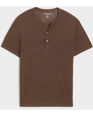 Todd Synder X Champion Linen Henley - Brown
