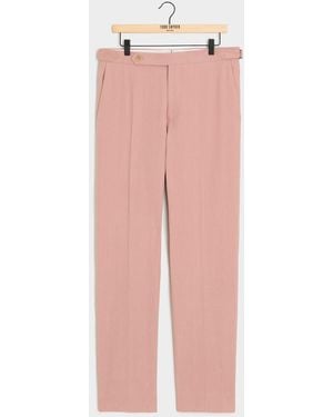 Todd Synder X Champion Italian Sueded Linen Side Tab Trouser - Pink
