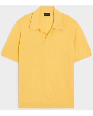 Todd Synder X Champion Silk-cashmere Montauk Sweater Polo - Yellow