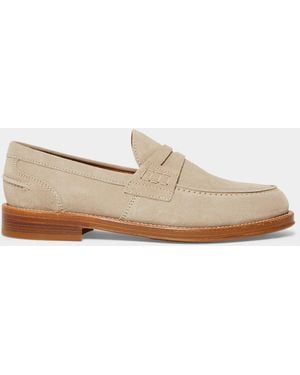 Todd Synder X Champion Italian Suede Penny Loafer - Natural