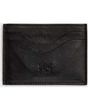 Il Bisonte Salina Leather Card Holder - Black