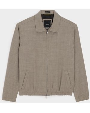 Todd Synder X Champion Lightweight Italian Wool Bomber Jacket - Brown