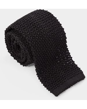 Todd Synder X Champion Italian Silk Wide Knit Tie - Black