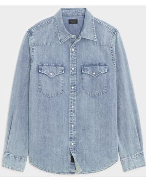 Todd Synder X Champion Italian Denim Western Shirt - Blue