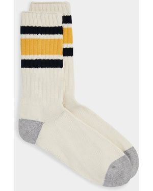 Todd Synder X Champion Striped Athletic Sock - White