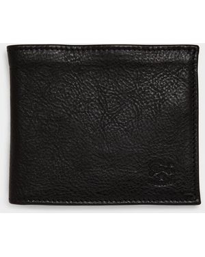 Il Bisonte Leather Bi-fold Wallet - Black