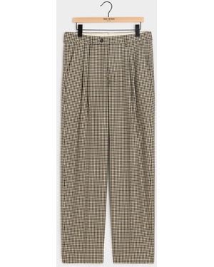 Todd Synder X Champion Italian Wool Gingham Wythe Trouser - Natural