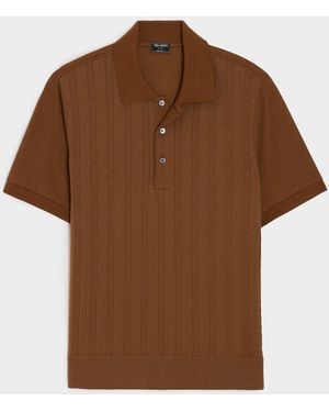 Todd Synder X Champion Cotton Cable Polo - Brown