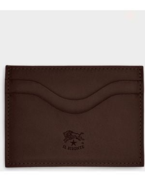 Il Bisonte Salina Leather Card Holder - Brown