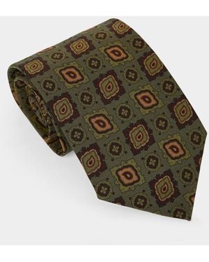 Todd Synder X Champion Italian Wool-silk Medallion Tie - Green