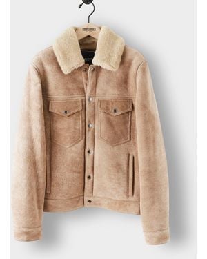 Todd Synder X Champion Italian Shearling Suede Dylan Jacket - Multicolor