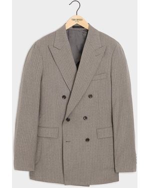 Todd Synder X Champion Portuguese Flannel Double-breasted Wythe Jacket - Gray