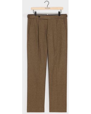 Todd Synder X Champion Italian Heathered Cotton Side Tab Trouser - Natural