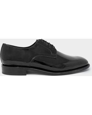 Sanders Todd Snyder X Patent Leather Gibson Derby - Black