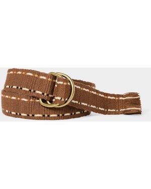 Guanabana O-ring Fabric Belt - Brown