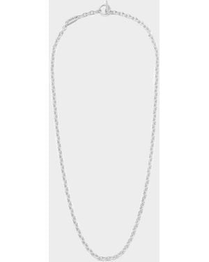 MAOR Sterling Silver Plaun Link Necklace - White