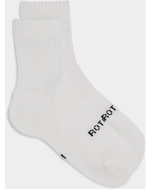RoToTo Organic Daily 3 Pack Mini Crew Socks - White