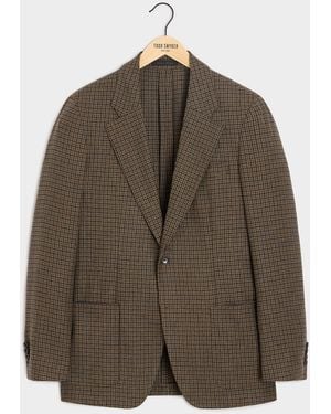 Todd Synder X Champion Italian Houndstooth Sport Coat - Brown