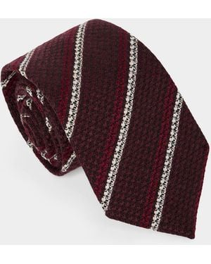 Todd Synder X Champion Italian Wool Regimental Stripe Tie - Red