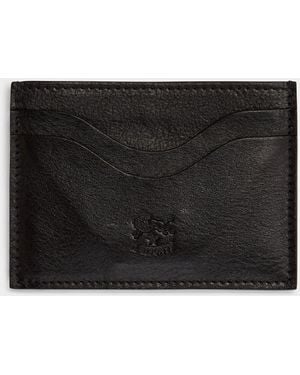 Il Bisonte Salina Leather Card Holder - Black