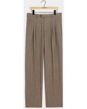 Todd Synder X Champion Italian Lightweight Wool Wythe Trouser - Brown