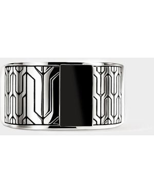 John Hardy Sterling Silver Icon 50 Signet Ring - Black