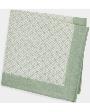 Todd Synder X Champion Italian Geo Pocket Square - Green