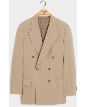 Todd Synder X Champion Italian Linen-silk Herringbone Wythe Jacket - Natural