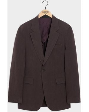 Todd Synder X Champion Italian Sueded Linen Sutton Jacket - Brown