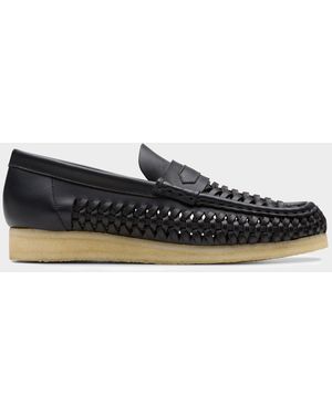 Clarks Penny Weave Leather Wallabee - Black