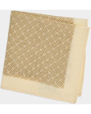 Todd Synder X Champion Italian Geo Pocket Square - Natural