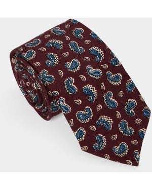 Todd Synder X Champion Italian Wool-silk Paisley Tie - Red
